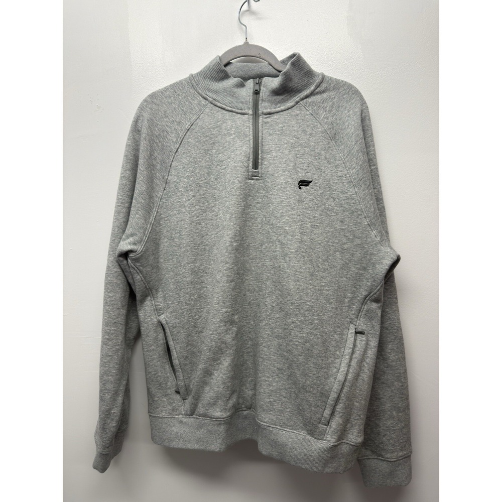 Fabletics Sweatshirt Large Men's Gray‎ Quarter Zip Go To Outdoor Pullover  #46